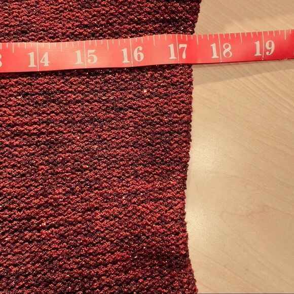 French Laundry Knit Sweater Red Sparkle Medium - Picture 5 of 7